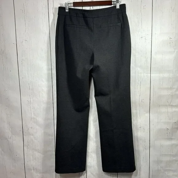 Chicos Regular Knit Womens Dark Grey Career Office Straight Leg Pants Size M - Picture 15 of 16